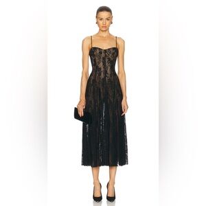 Norma Kamali Black Lace Dress